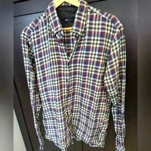 Zegna Men's Cotton Wool Blend Sport Button  Up Shirt XXL great condition